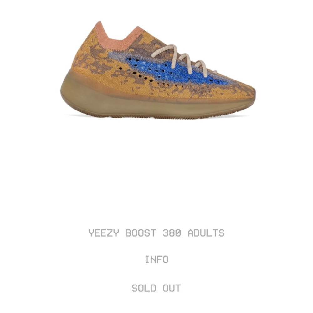 Adidas Yeezy 380 Blue Oat (non-reflective) Size 10 - Picture 7 of 7